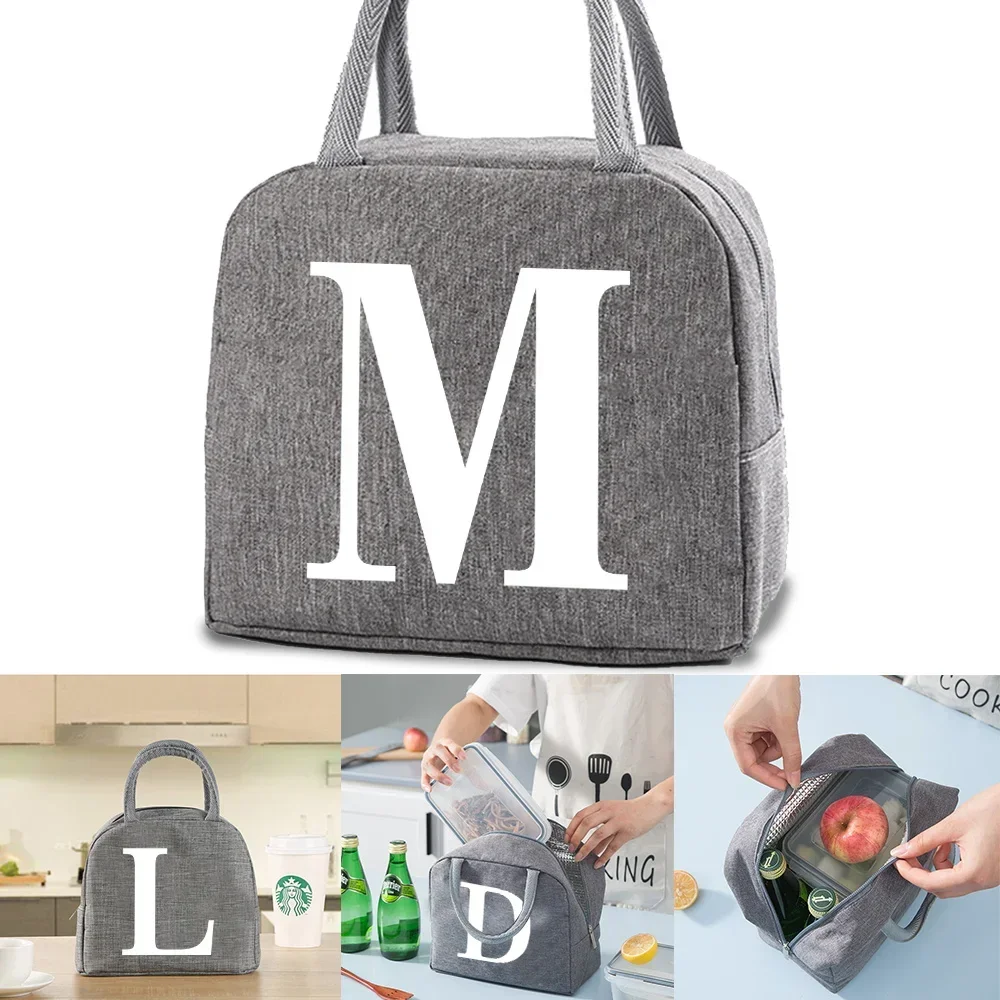 Lunch Bag Reusable Waterproof Lunch Bag Men's and Women's Canvas Insulated Lunch Bag Convenient Tote for Office Beach  Picnics lunch bag cute cartoon canvas bag women bag portable lunch bag office worker tote handbag carry lunch box bag