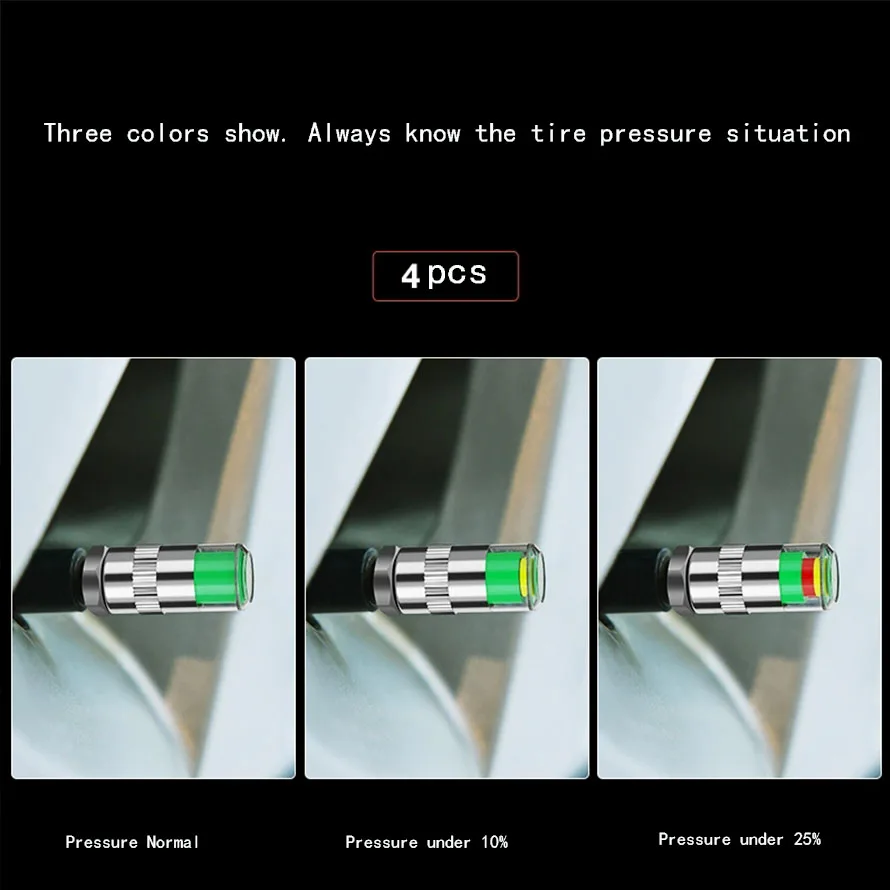 2.0/2.2/2.4 Bar 30/32/36PSI Tire Pressure Monitor Pressure Gauge Cap Sensor Indicator Air Press Alert Tool 4pcs/Lot car tire pressure monitor car tire pressure sensor