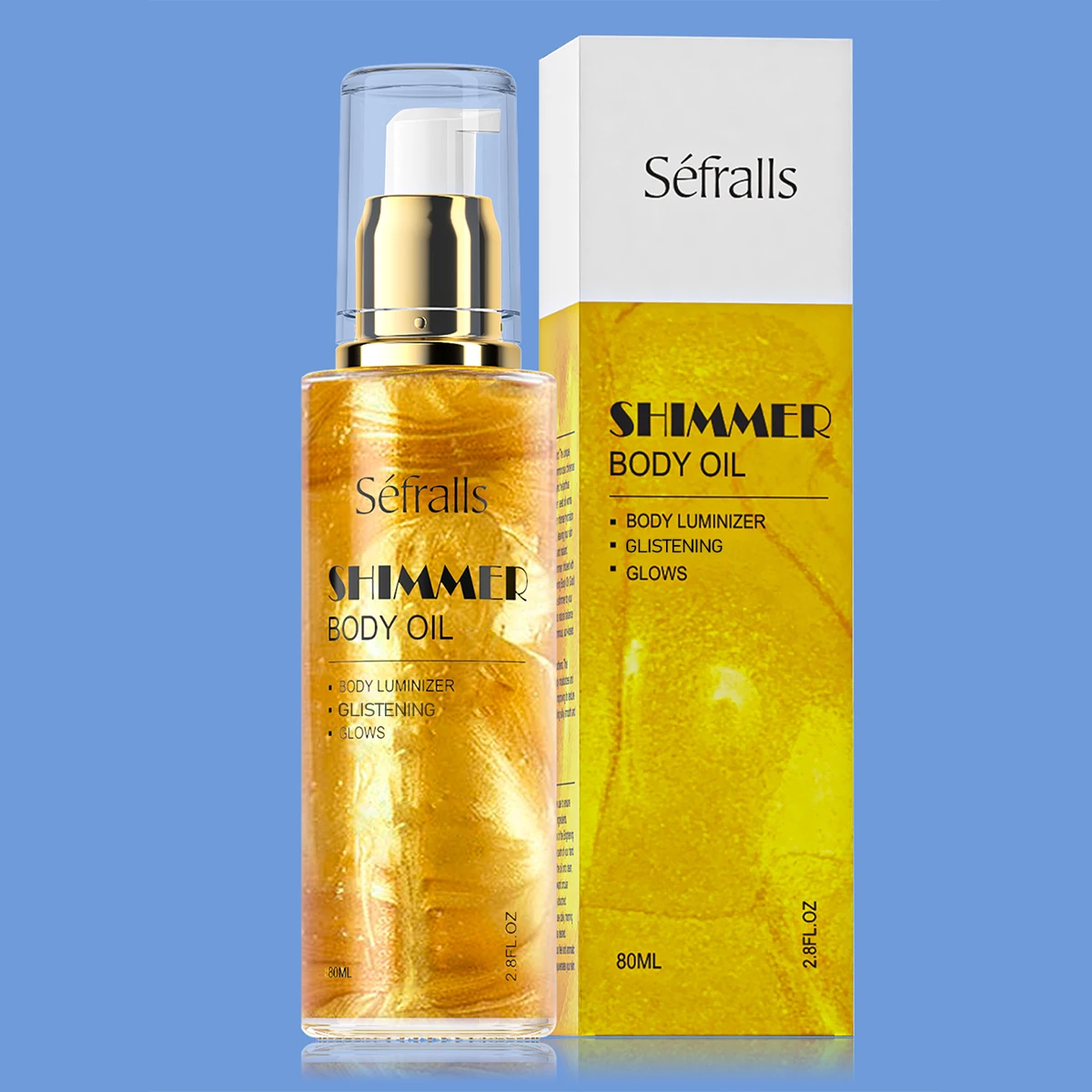S&eacute;fralls Shimmer body oil 80ml brightens the complexion improves dryness and moisturises for long-lasting firmness and hydration