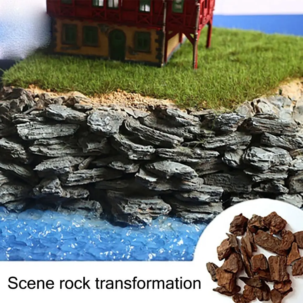 

50g Bark Micro Landscape Fairy Garden Sand Table Layout Simulation Bench Rock Stone Scene Model Mountain Platform
