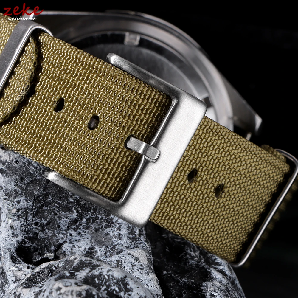 Braided Nylon Military Watch Strap - Comfortable Woven Wristband for Men & Women