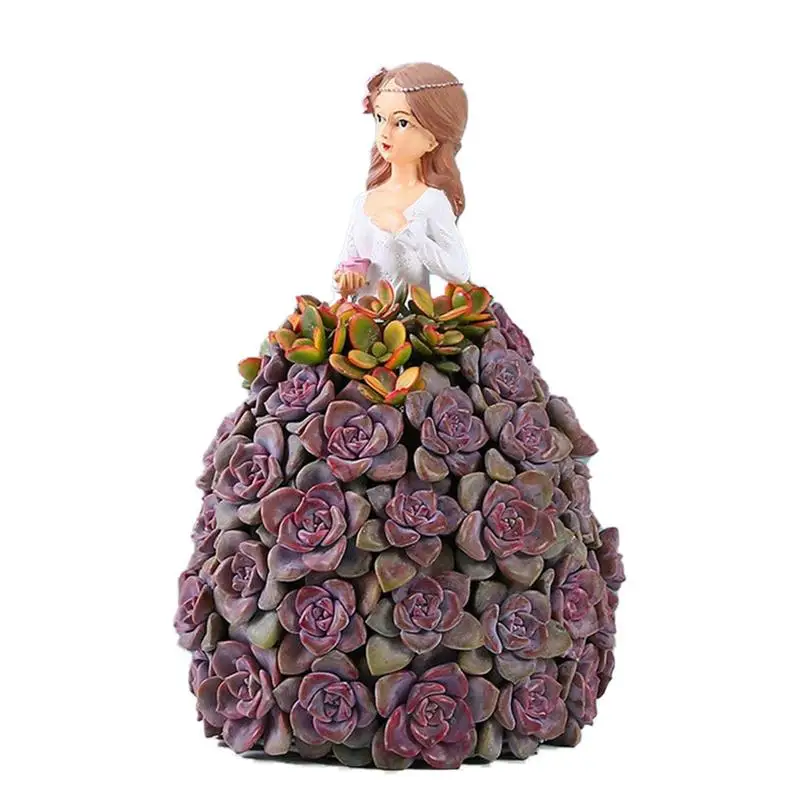 

Succulent Planter Flowerpot The Reverie Of The Princess Flower Dress Plants Not Included Skirt Flower Stand Ornament Pretty Home