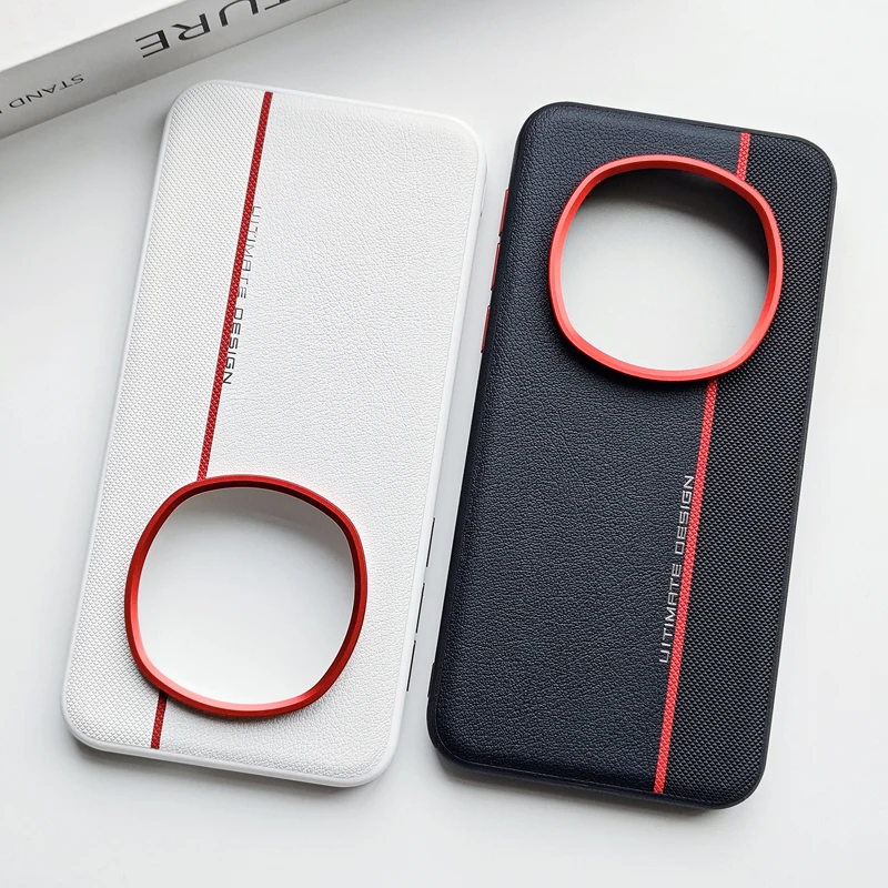 Minimalist Splicing PU Leather + Hard PC Anti-Fall Non-Slip Phone Case