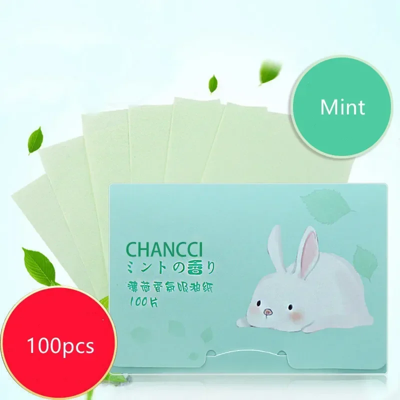 100pcs Green Tea Oil Control Blotting Papers for Oily Skin - Wholesale Pack
