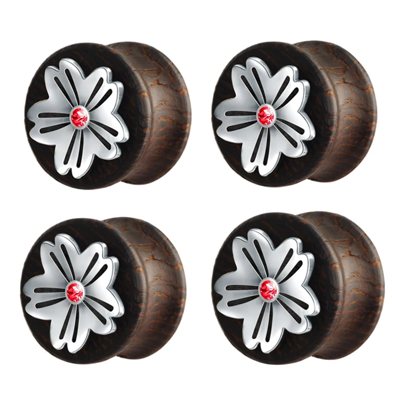

Wood Ear Tunnels Plugs Black Brown Natural Organic Ear Gauges Stretchers Body Piercings 0g-5/8" wooden plugs tunnels