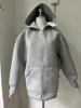 Autumn Winter Warm Long Gray Bomber Jacket With Hood Long Sleeve Big Pocket Zipper Jacket Coat Women Casual Outerwear Coat Tops 6
