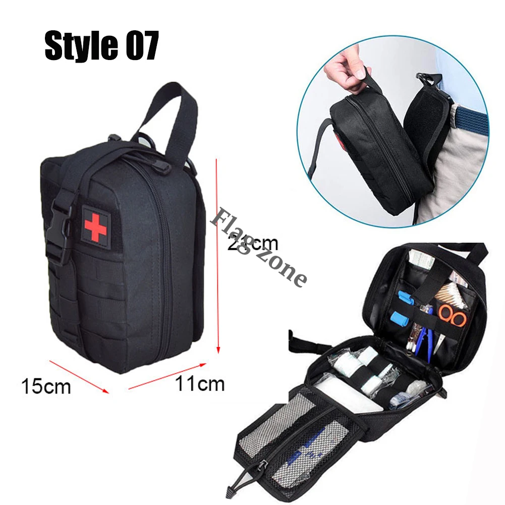 Molle Tactical Waist Bag Outdoor Emergency EDC Pouch Camping Medical Accessories Molle Tools Hunting Fanny Pack First Aid Kit 4
