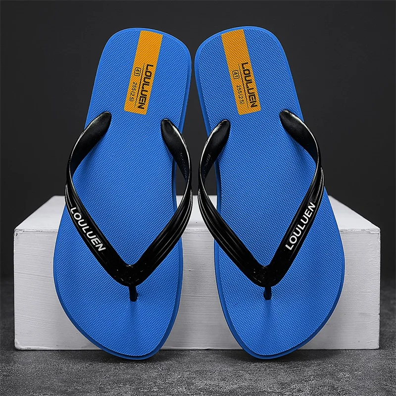 Herren-Flip-Flops, einfarbige Sommerschuhe für Herren, atmungsaktive Schuhe, Strand-Hausschuhe, geeignet für tägliche Spaziergänge im Innen- und Außenbereich – Detail 18