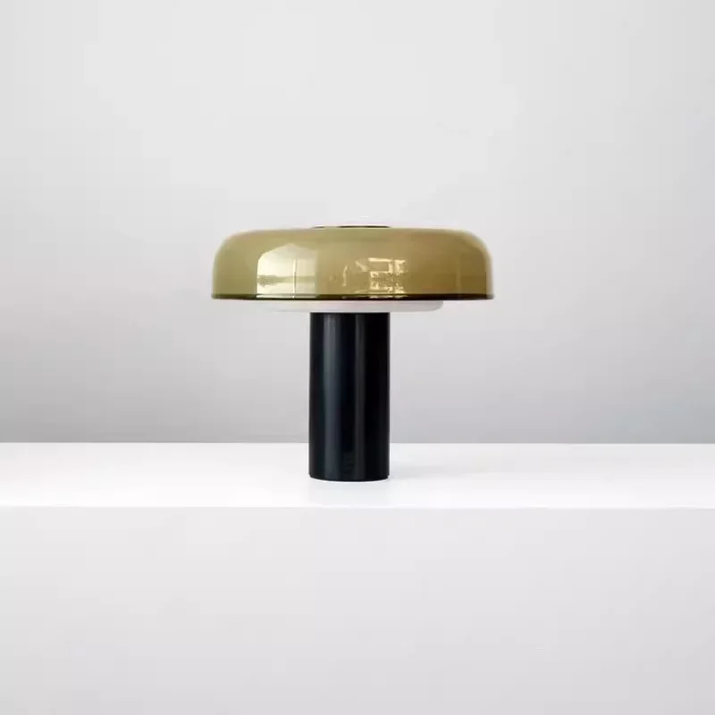 Nordic simple modern light luxury desk lamp designer living room bedroom bedside model room exhibition hall decorative glass
