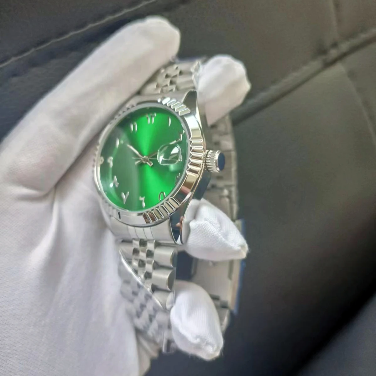 Mechanical Watch Arabic Unisex Steel Watchband Waterproof