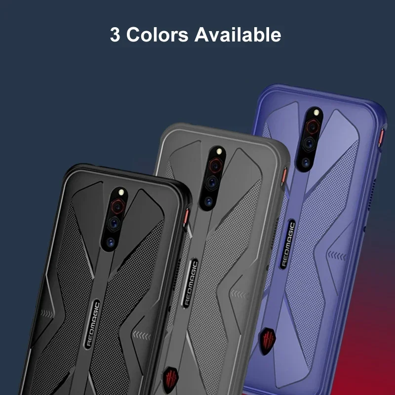 Nubia Red Magic 5G 5S 전화 6.65 인치 케이스 액세서리 소프트 안티 노크 실리콘 통기성 게임 커버 케이스 보호 Funda