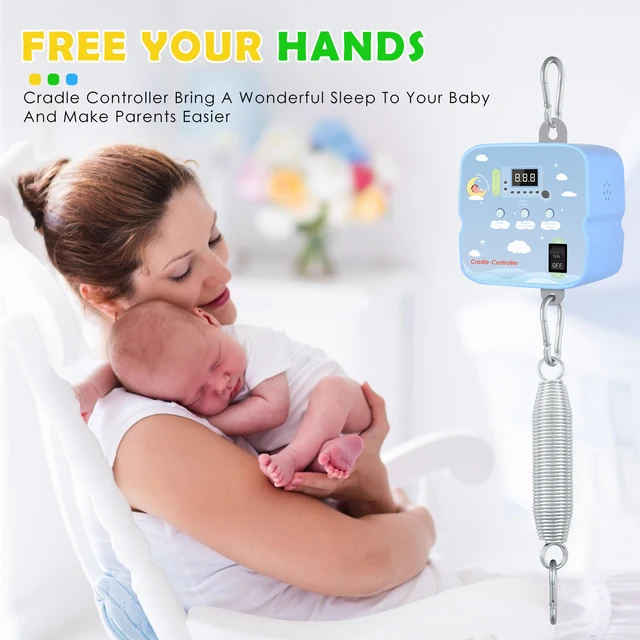 Contrôleur électrique de berceau de balançoire pour bébé, pilote à bascule, berceau à ressort pour bébé RC, moteur de hamac pour bébé, 9 niveaux de synchronisation de vitesse réglable 1