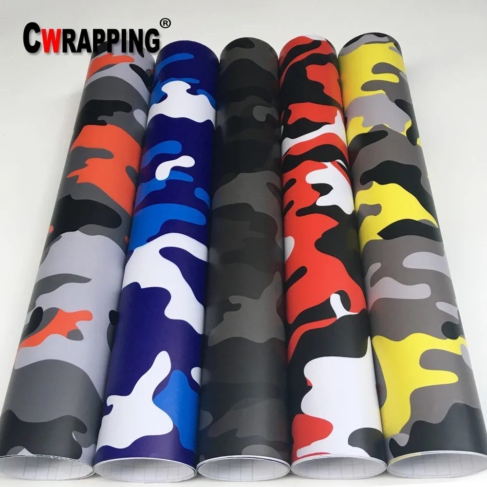 Camo Vinyl Film Voitures Wrap Camouflage Wrapping Autocollant de voiture  pour Bike Scooter Moto