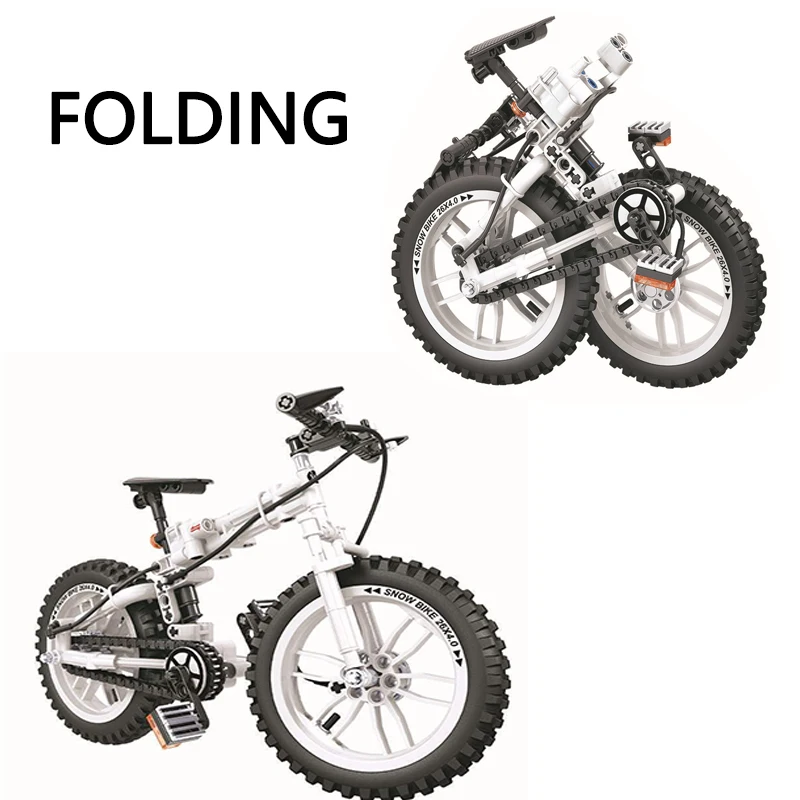 

Children's bicycle model building blocks foldable assembled toys small particles 6 years old 8 boy children's gift