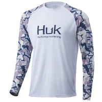 Men Fishing Shirts Huk Long Sleeve Sun Protection Breathable Angling Wear Summer Upf 50 Quick Dry Fishing Tops Camisa De Pesca