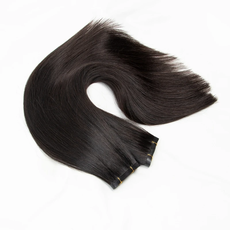 Invisible Long Tape PU Weft Human Hair Bundles Real Natural Hair Seamless & Glueless Injected Tape In Extensions Thick Ends human hair extensions
