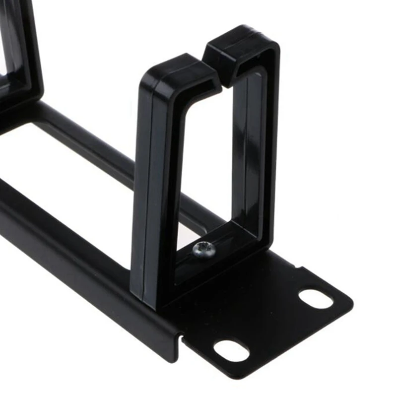 3X 19 Inch 1U Rack Cabinets Cable Management Network Organizer Hollow Metal Base Five Ring Detachable Wire Manager Frame
