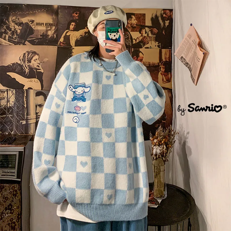 

Sanrio My Melody Cinnamoroll pompurin Y2k одежда Топы Женский свитер кардиган Traf аниме Kawaii Милая Осенняя свободная одежда для девочек