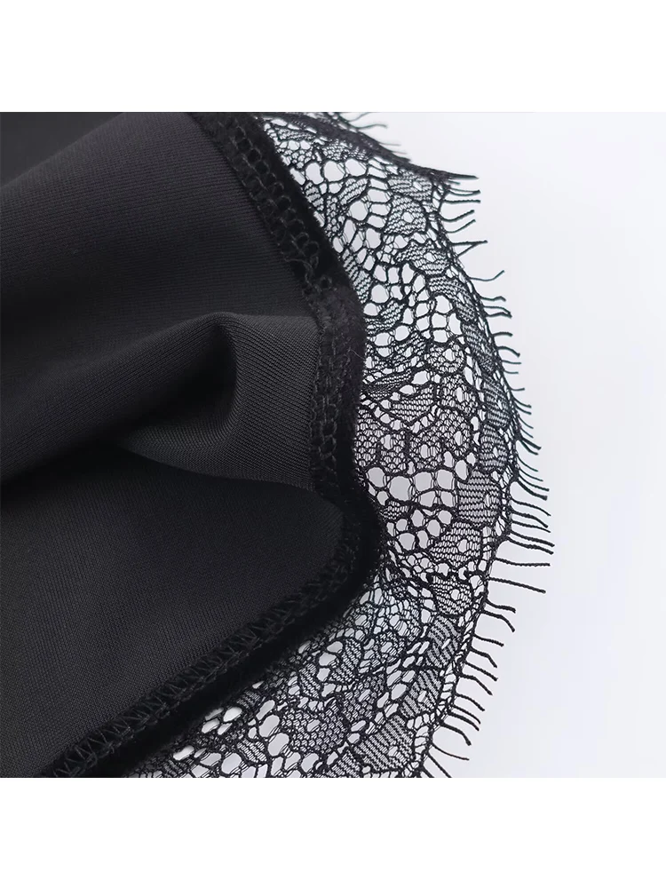 Women Lace Spliced Velvet Dress Sexy Off Shoulder Slim Sleeveless Midi Dresses New Evening Party Elegant Irregular Sling Dress