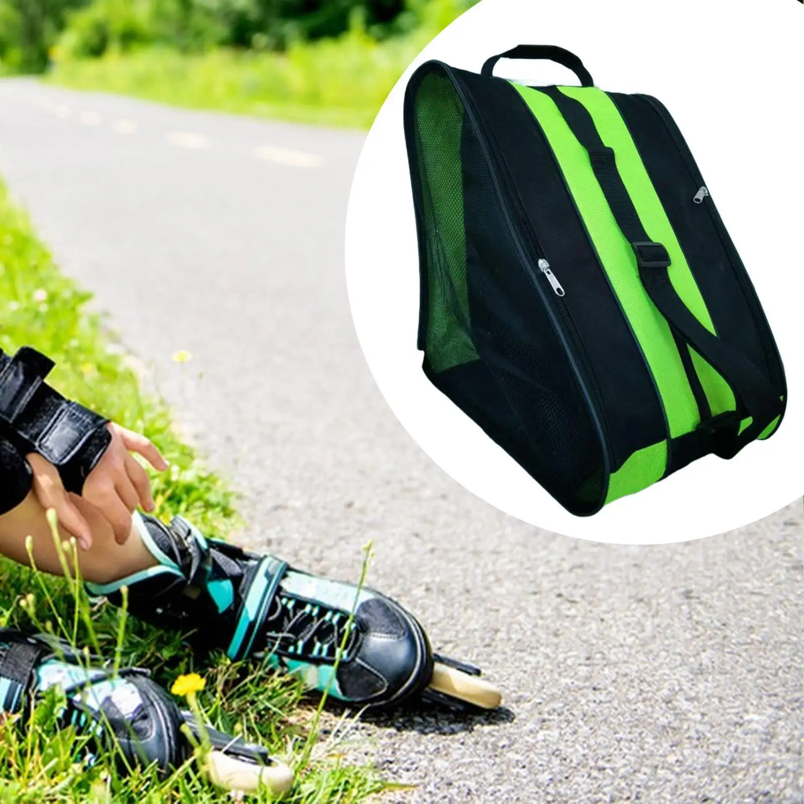 Roller Skate Bag Ice Skating Bag Pouch Oxford Cloth Skating Shoes Storage Bag Skate Carry Bag for Inline Skates Sports Travel Roller Skate Bag Ice Skating Bag Pouch Oxford Cloth Skating Shoes Storage Bag Skate Carry Bag for Inline Skates Sports Travel