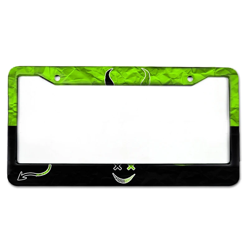 Sleek Chrome License Plate Frame - Universal Fit, Durable Black Finish