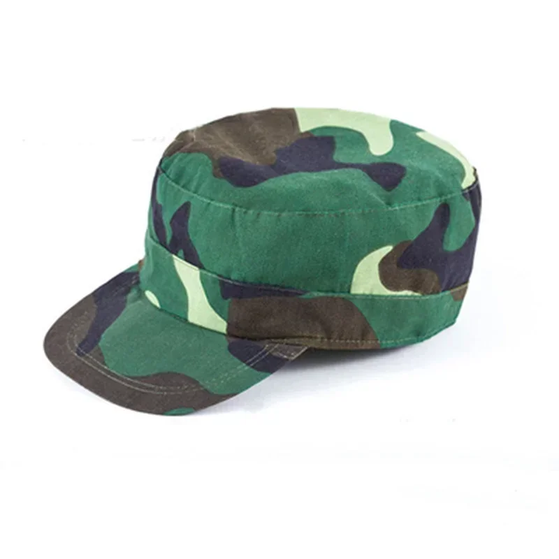 Green Blue Camouflage Tactical Hat Outdoor Sports Exercise Training Cap Jungle Hunting Cap Student Acting Training Sun Hat