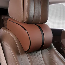 Luxurious Memory Foam Car Headrest Pillow - Ergonomically Designed for Ultimate Comfort and Long-Lasting Plushness (Brown)