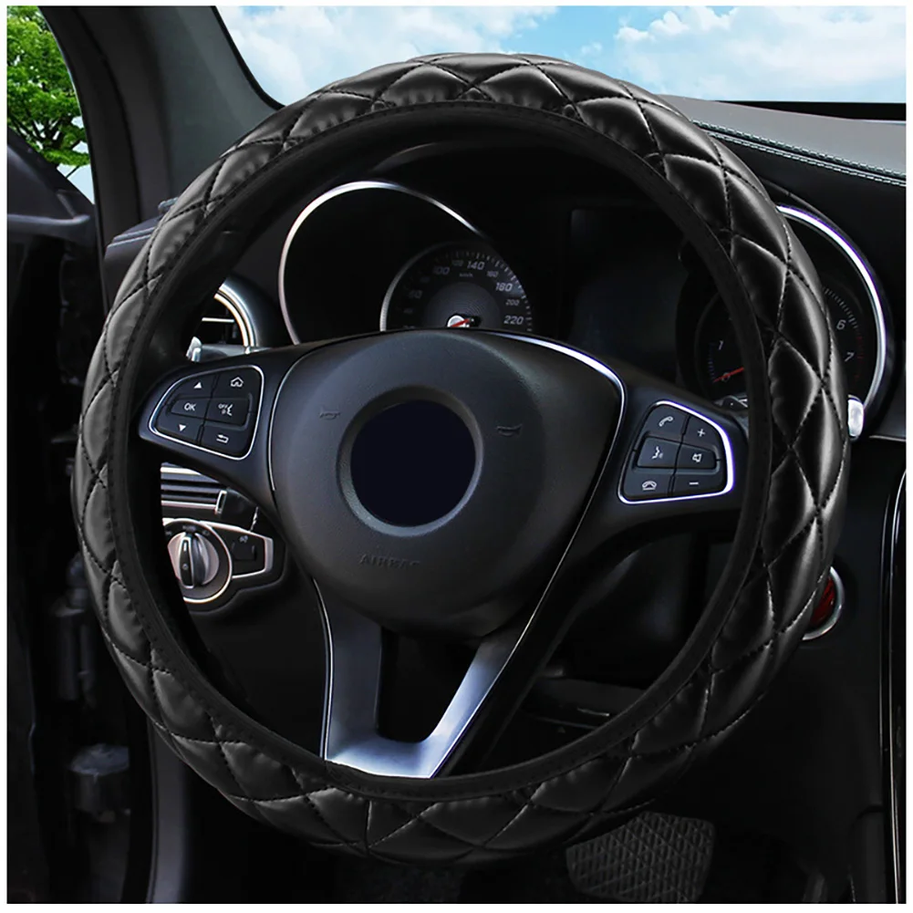 Steering Wheel Cover 37-38CM Diameter Universal Car Interior Accessories