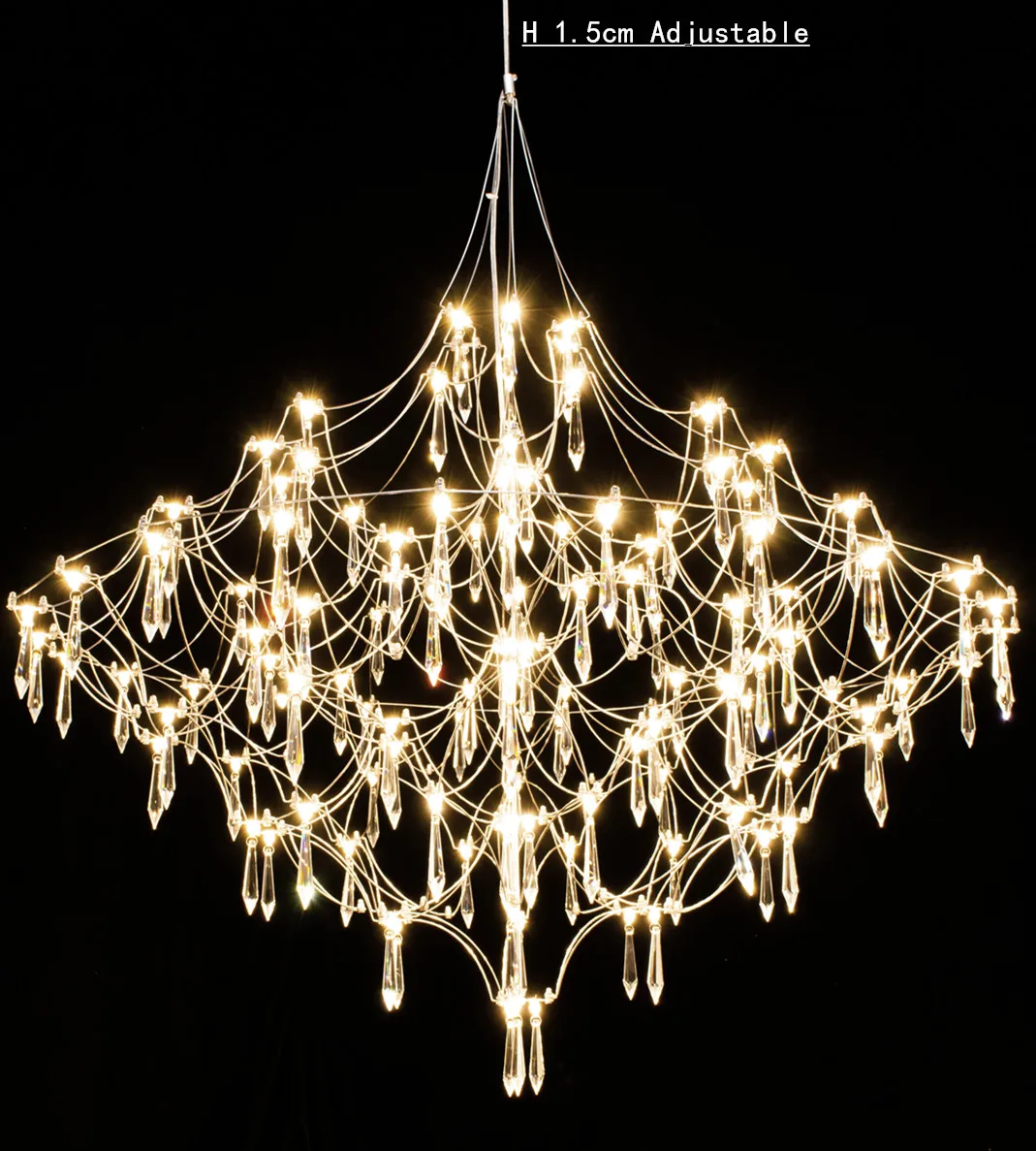 Description Picture 2 of itemNordic stainless steel chandelier hotel club estate restaurant decorative lighting fixtures Starry sky firefly creative LED lamp