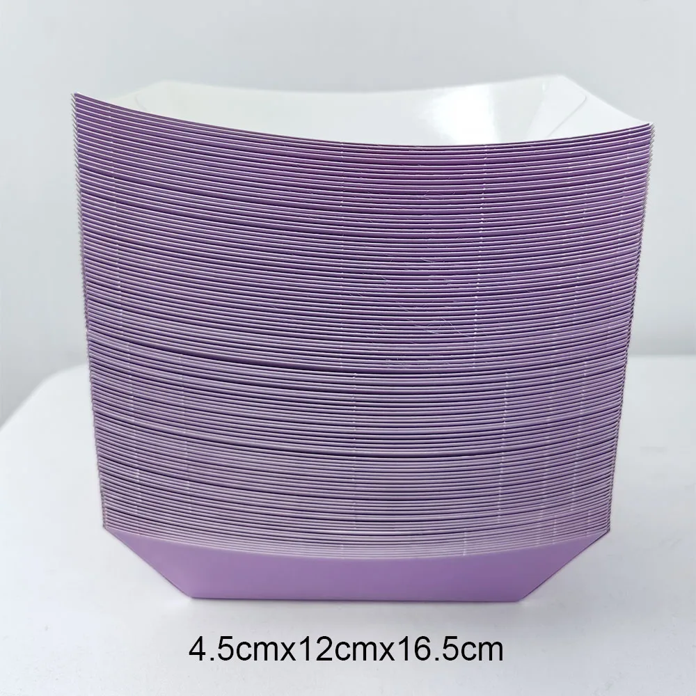 Colorful Disposable Paper Food Trays for Celebrations and Parties