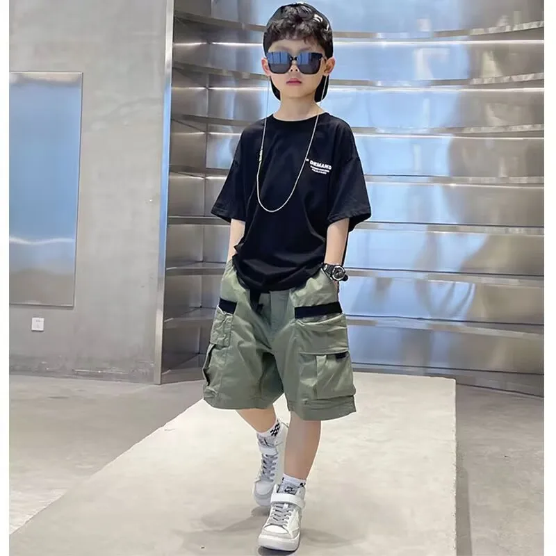 Conjunto Verano 2025 Niña - Top Manga Corta Y Pantalones Cortos, Estampado Floral Suave