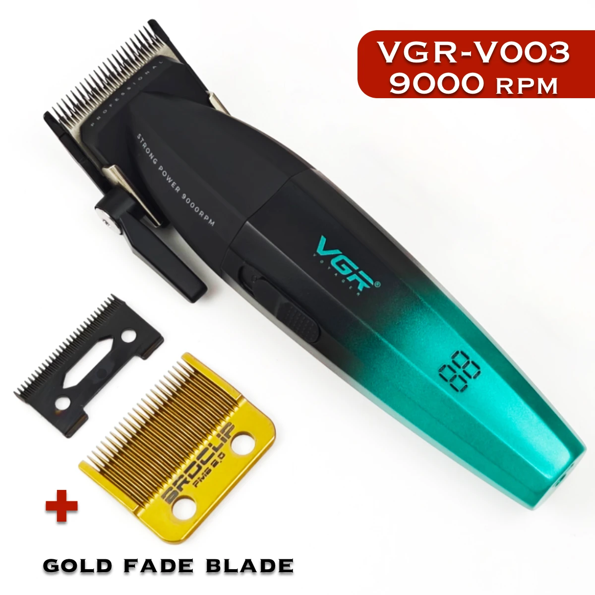 

Машинка для стрижки волос VGR V003 Мужская электрическая, 9000 об./мин.