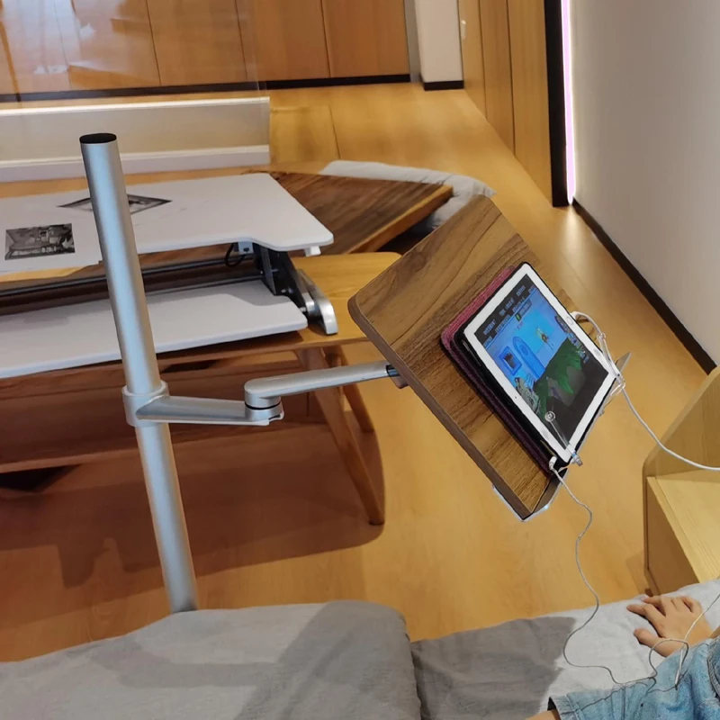 Livro de Leitura Alumínio Rack Piso Suporte Escritório Notebook Bandeja Livro Tablet Altura Ajustar Up8aw - Imagem 3