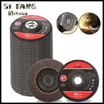4 인치 플랩 디스크 60-320 그릿 그라인딩 휠 블레이드, 앵글 그라인더 샌딩 디스크 그라인딩 휠 연마 도구