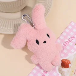 Adorable Kawaii Plush Rabbit Keychain - Cute & Funny Animal Backpack Pendant (Pink rabbit A)