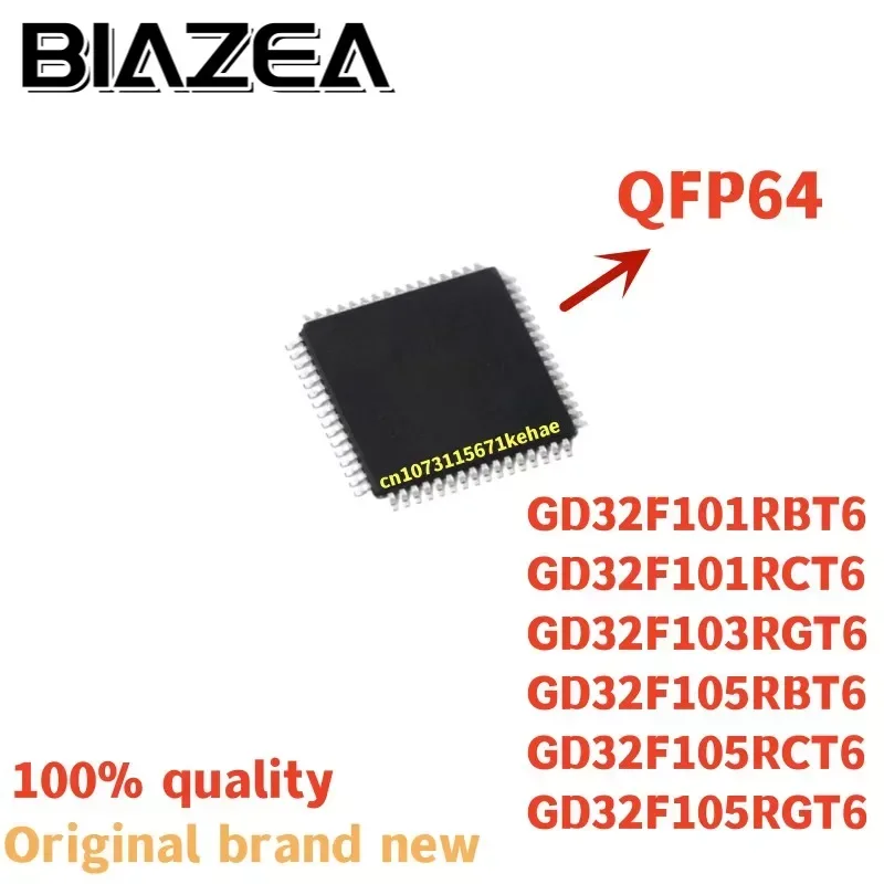 

Набор микросхем GD32F101RBT6 GD32F101RCT6 GD32F103RGT6 GD32F105RBT6 GD32F105RCT6 GD32F105RGT6 QFP64, 1 шт.