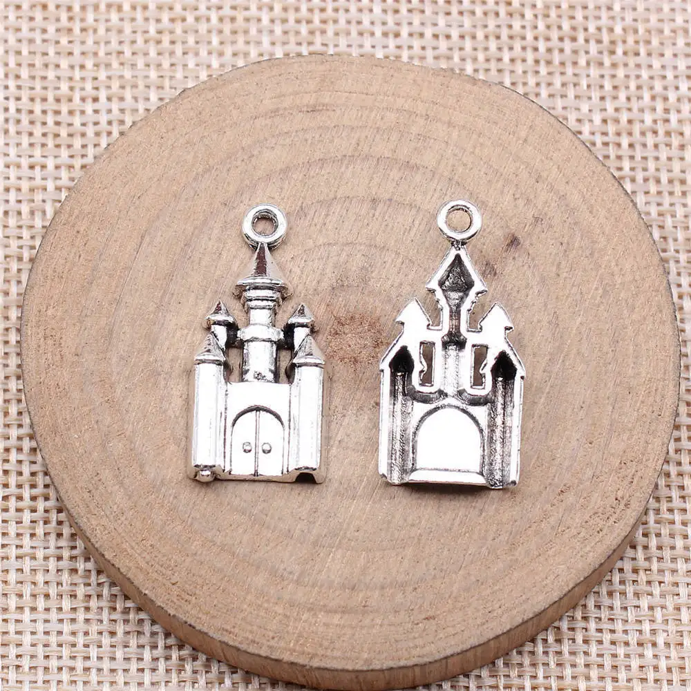

Ornaments Castle Charms Jewellery Making Supplies 28x14mm 10pcs