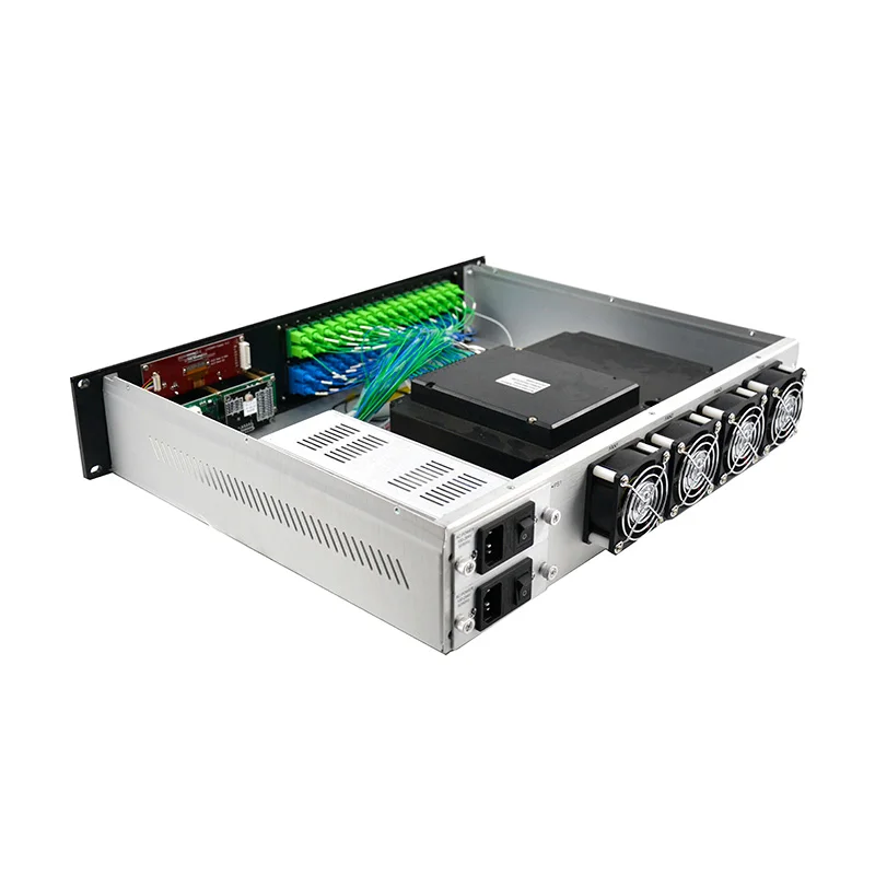 CATV용 고출력 광학 증폭기, 1550nm 2U JDSU 펌프, EDFA 32 * 19dBm