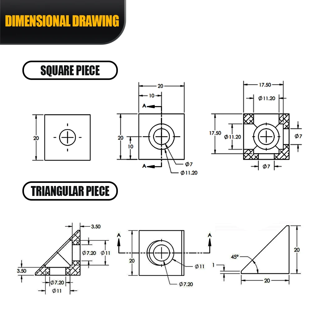 Angle Bracket 90 Degree Angle Corner Openbuilds V-slot Connector for Aluminum Extrusion EU 3D Printer Furniture Hardware