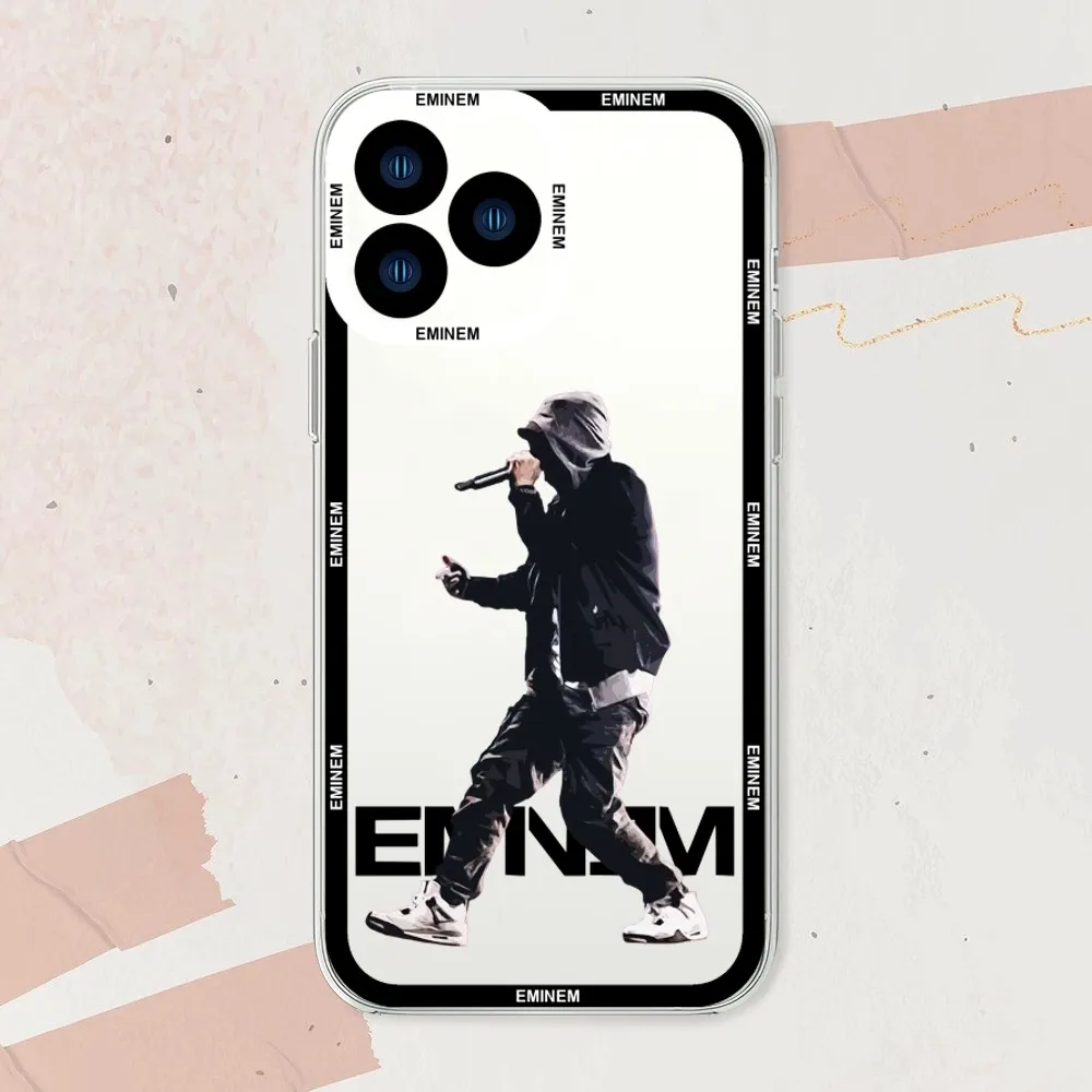 Funda de teléfono Singer Eminem para iphone 11 12 13 14 Mini Pro Max carcasa transparente