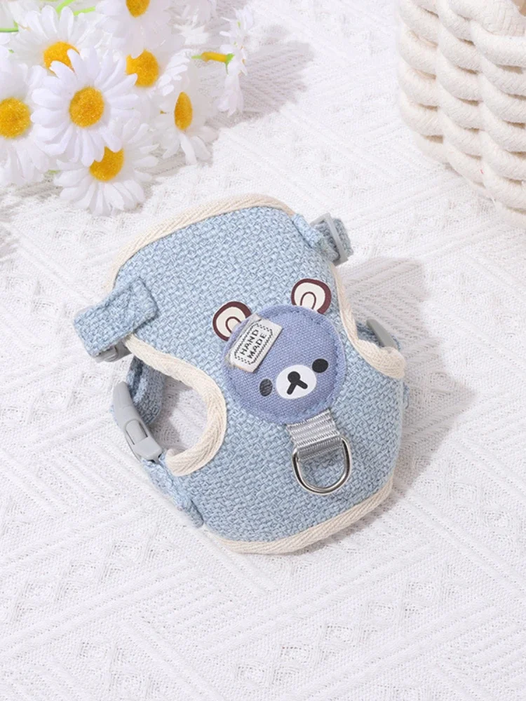 Cute Dog Strap Leash Small Pet Cat Bunny Collar Chest Strap Dog Rope Maltese Chihuahua Puppy Leash Ultra Small Pet Harness New