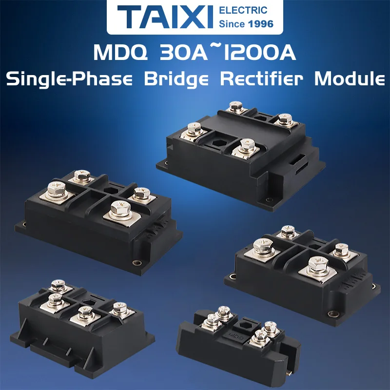MDQ 30 1200A Black Single Phase Diode Bridge Rectifier With Radiator