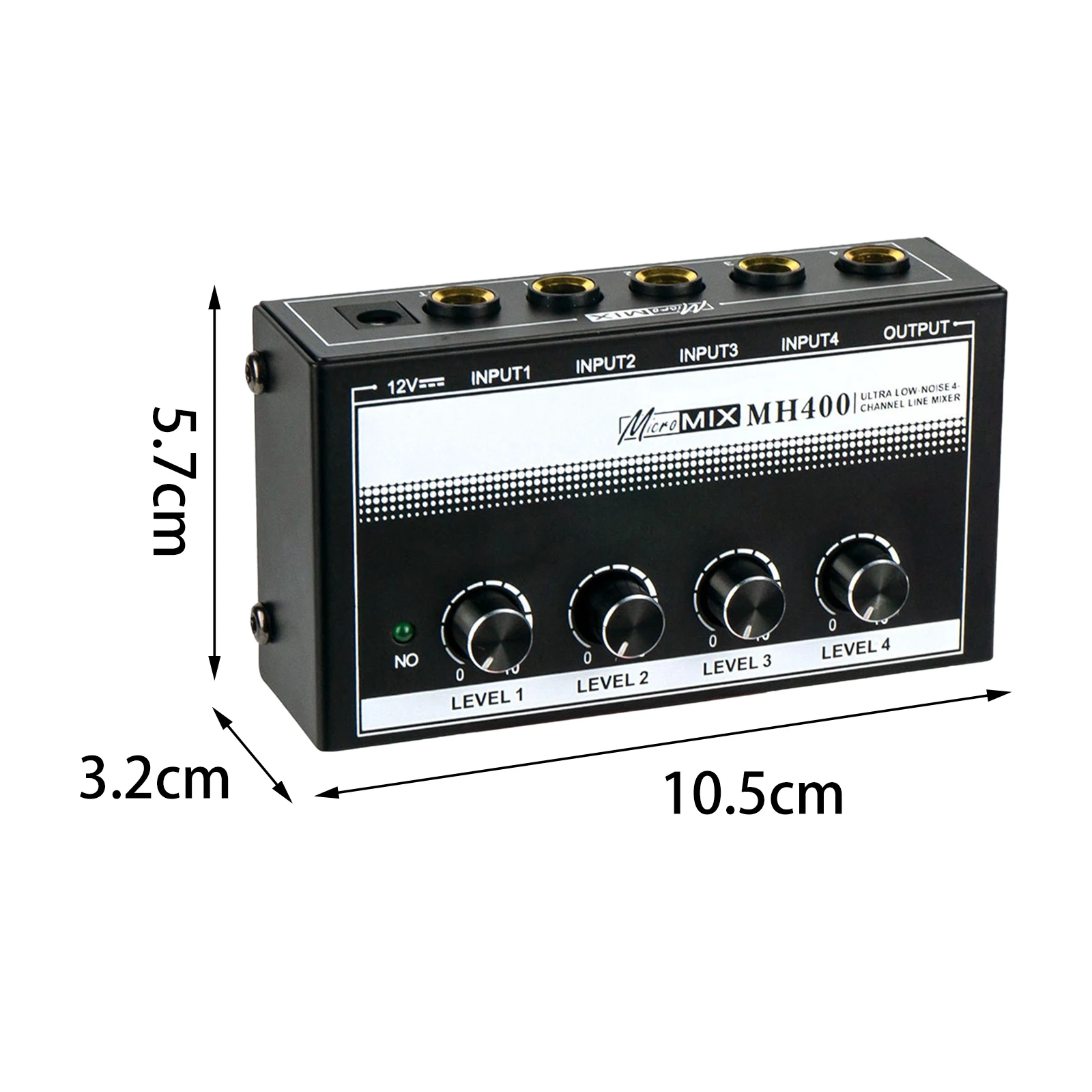 마이크 기타 악기용 저소음 미니 오디오 사운드 믹서, 볼륨 조절, 4 채널 라인 믹서
