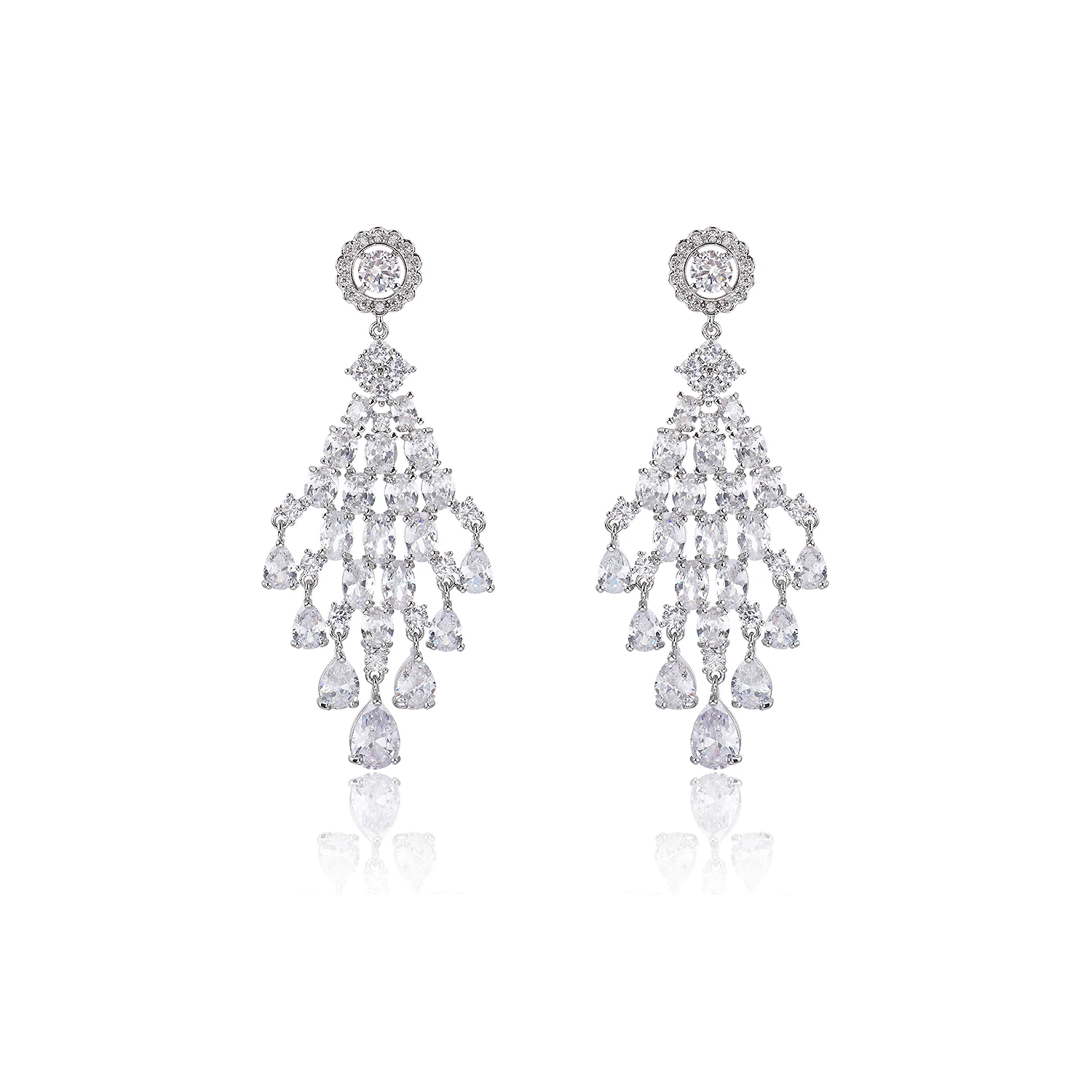 

Rhombus Zircon Drop Earrings for Wedding,Dangle Bridal Earring, Women Girl Gatherings Party Jewelry Accessories CE11815