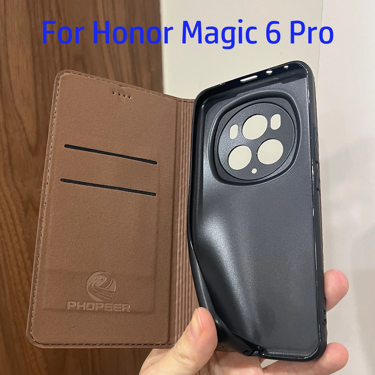 Luxurious Magnet Genuine Leather Flip Wallet Phone Case Cover