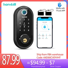 Hornbill – serrure biométrique intelligente à empreinte digitale pour porte d'entrée, wi-fi, clavier à écran tactile, déverrouillage pour maison et bureau