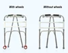 Lightweight Aluminium Frame Adult Walk Aid Walker with Wheel or without Wheel for Disabled 6