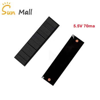 Pannello solare mono da 5,5 V 70 mA Piastre Celle Stazione Energia Powerbank Sistema Campeggio fotovoltaico