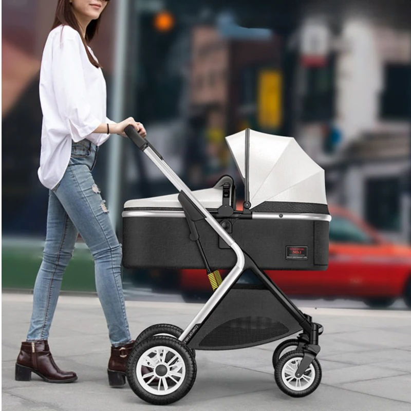 Baby stroller lightweight folding shock absorber detachable double children's carriage