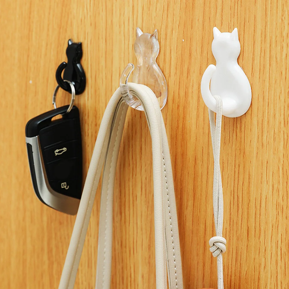 

Zerodeko Decorative Hooks Cute Cat Wall Hook Coat Hooks Cat Shape Punch Free Adhesive Hanging Towel Coat Hat Scarf Cloth Key